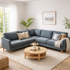 Brooklyn Fabric Corner Sofa -Modern L-Shape Lounge