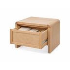 Byron Cane Bedside Table -Natural Oak Finish