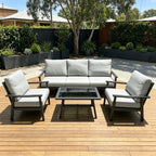 Marni 4PC Outdoor Lounge Set – Aluminium Frame with Coffee Table