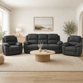 Captain 3 + 1 + 1 Manual Recliner Sofa Set -Charcoal