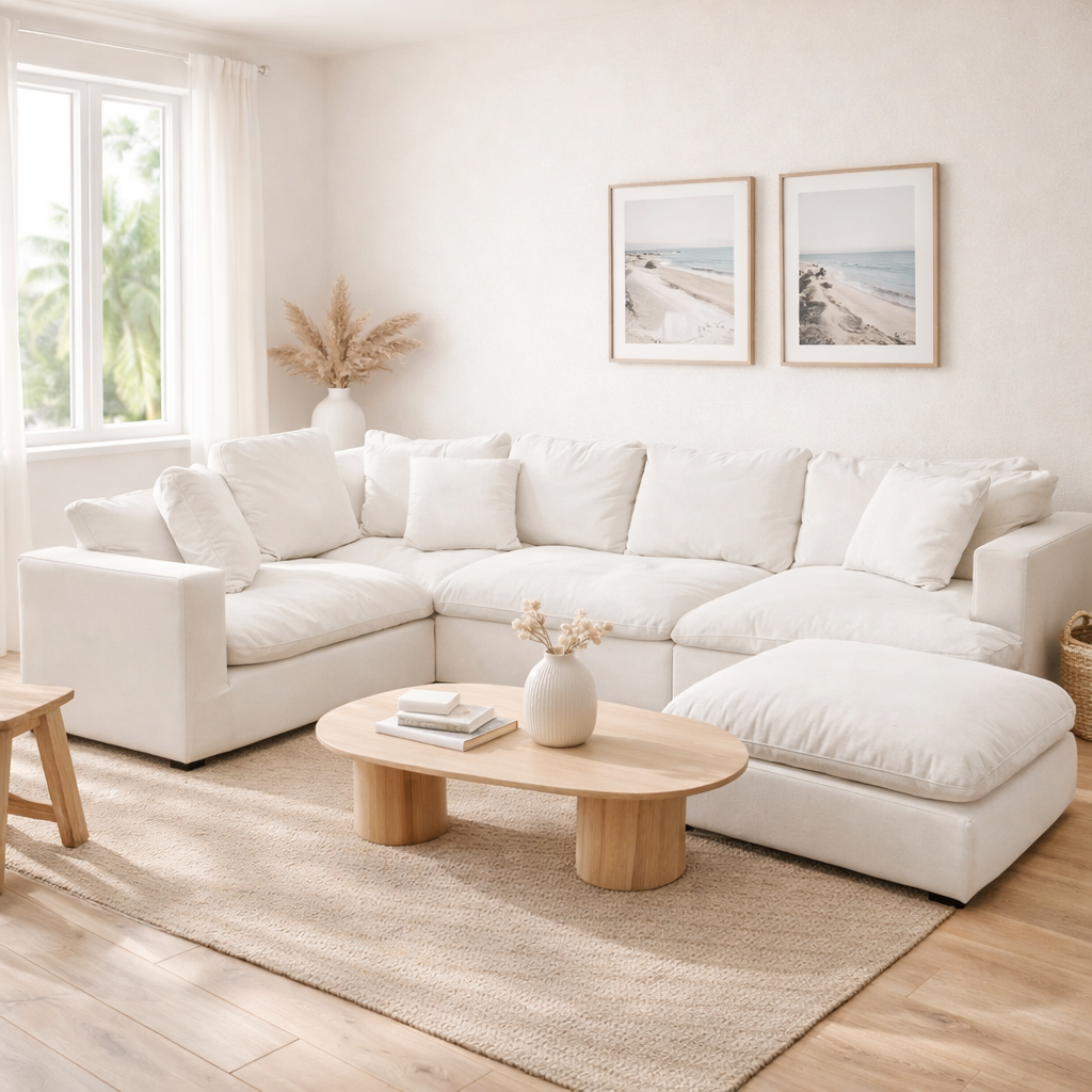 Cloud Modular Corner Sofa -Beige Fabric