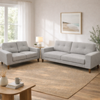 Club Fabric Sofa Set 3+2 -Light Grey