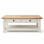 Newport Coffee Table -Coastal White & Timber Finish