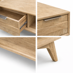 Larsen Coffee Table -2 Drawer Wood Living Room Table
