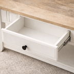Newport Coffee Table -Coastal White & Timber Finish