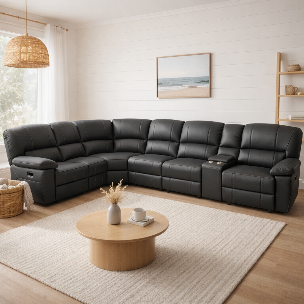 Jersey Corner Manual Recliner Sofa -Home Theatre Lounge