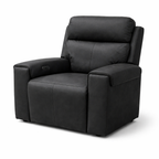 Jackson Leather Electric Recliner Armchair -Black