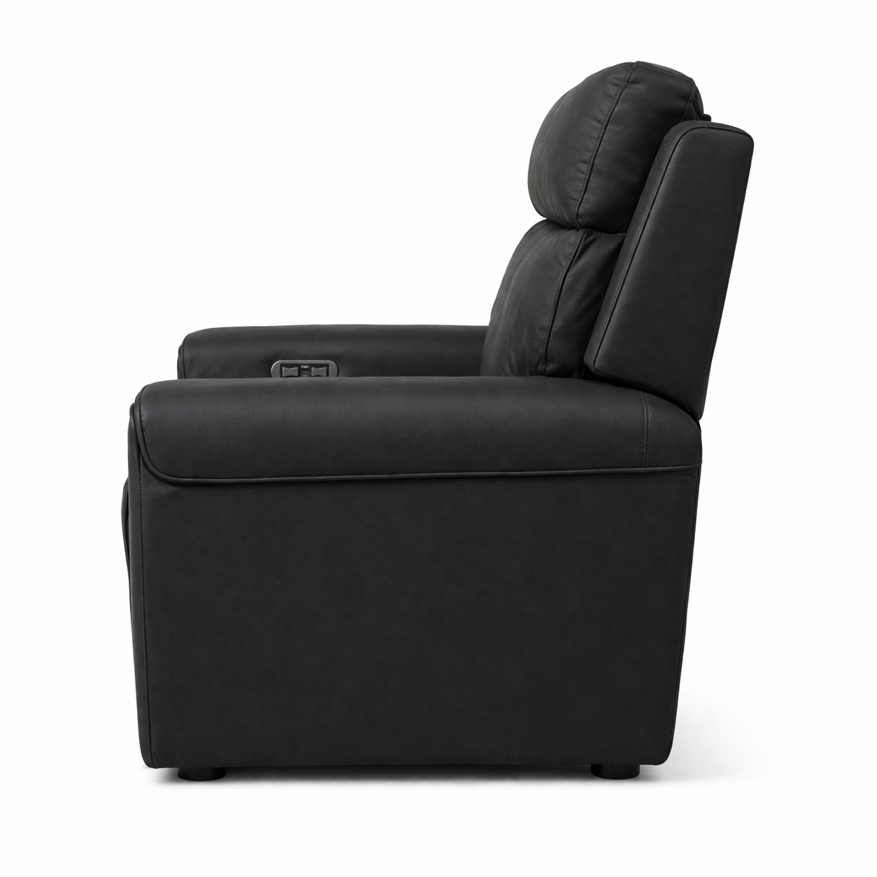 Jackson Leather Electric Recliner Armchair -Black