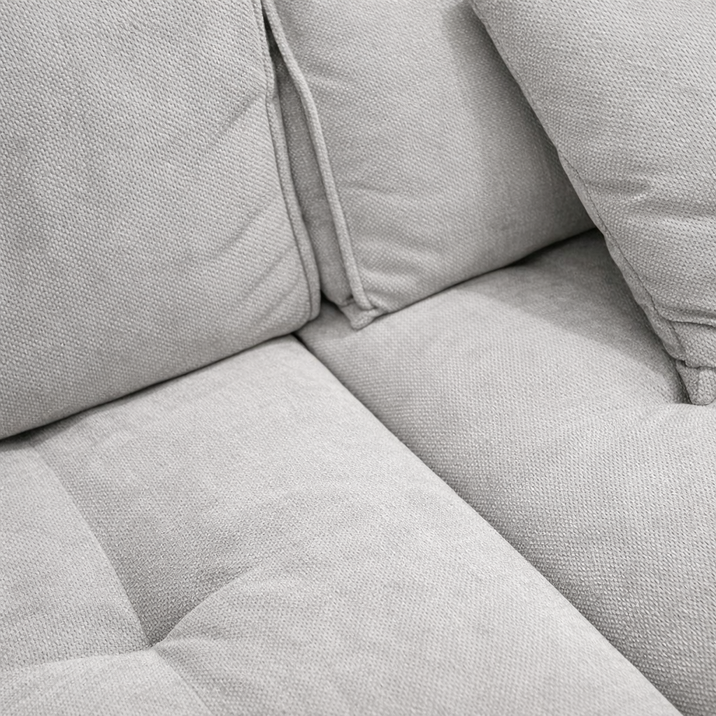 Amanda Goose Down Pet-Friendly Sofa -Light Grey Chaise