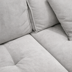 Amanda Goose Down Pet-Friendly Sofa -Light Grey Chaise