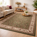 Verona Classic Persian Rug -Green & Red