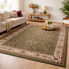 Verona Classic Persian Rug -Green & Red