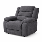 Captain Fabric Recliner Armchair -Soft Grey | Plush Comfort Lounge Chair