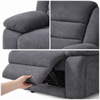 Captain Fabric Recliner Armchair -Soft Grey | Plush Comfort Lounge Chair
