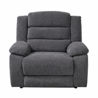 Captain Fabric Recliner Armchair -Soft Grey | Plush Comfort Lounge Chair