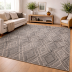 Hudson Linear Geometric Rug -Grey Tone
