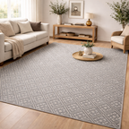 Sutton Micro Pattern Rug -Grey & White