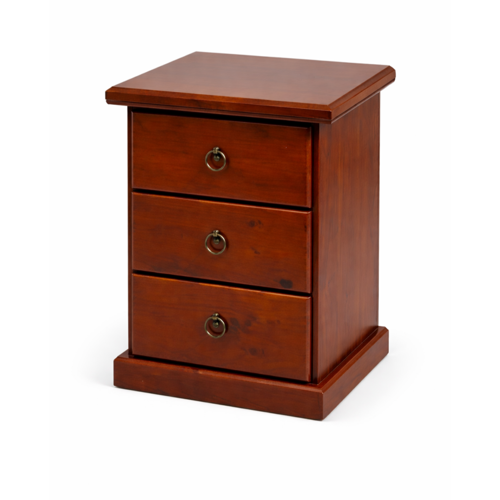 Hamilton Solid Wood Bedside Table -Classic Walnut Finish