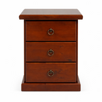 Hamilton Solid Wood Bedside Table -Classic Walnut Finish
