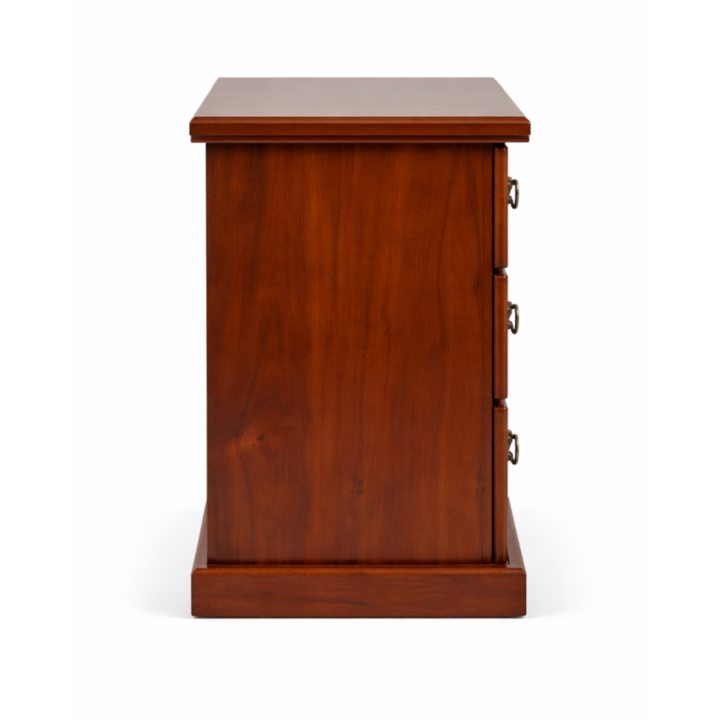 Hamilton Solid Wood Bedside Table -Classic Walnut Finish