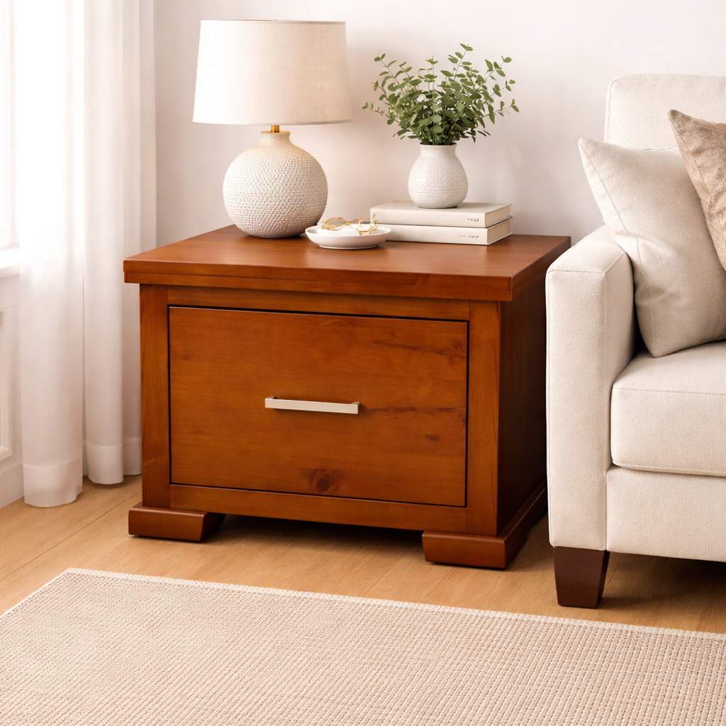Heritage Timber Bedside -1 Drawer