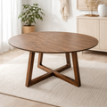Hunter Round Dining Table -Solid Timber Look