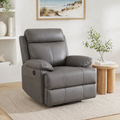 Jersey Leather Electric Recliner Armchair -Grey