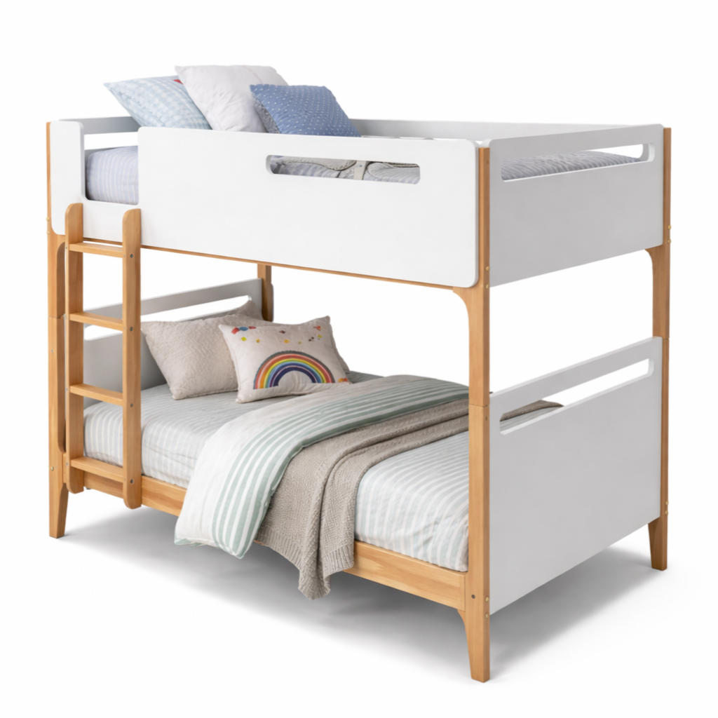 Haven Kids Bunk Bed -Solid Timber Wooden Bunk Bed Frame