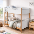 Haven Kids Bunk Bed -Solid Timber Wooden Bunk Bed Frame