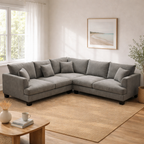 LA Deep Seat Corner Suite -Charcoal Fabric