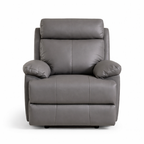 Jersey Leather Electric Recliner Armchair -Grey