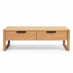 Perisher 2 Drawer Coffee Table -Light Oak Finish