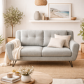Metro 2 Seater Sofa -Light Grey Fabric