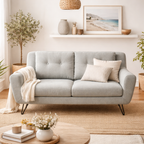Metro 2 Seater Sofa -Light Grey Fabric