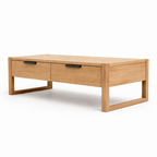 Perisher 2 Drawer Coffee Table -Light Oak Finish