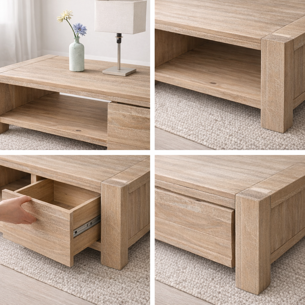 Harbor Oak Sliding Coffee Table