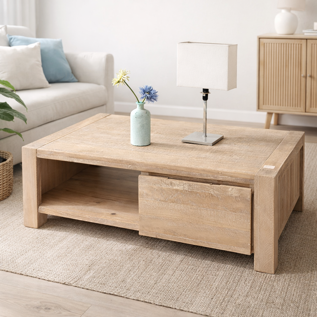Harbor Oak Sliding Coffee Table