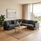 Oakley Deep Seat Corner Suite -Charcoal Fabric
