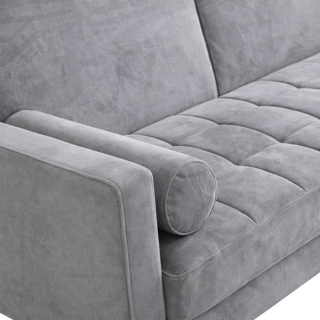 Brandon Fabric Sofa Bed -Grey Fold-Out