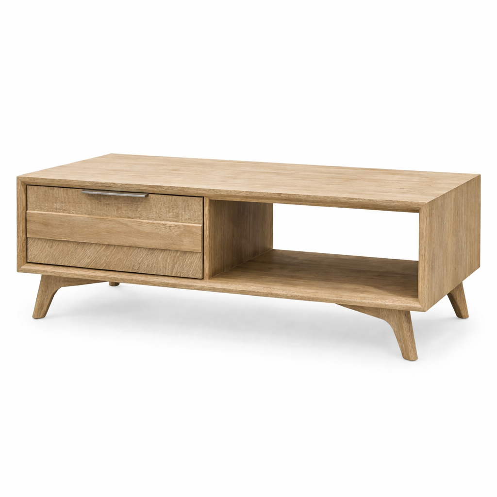 Larsen Coffee Table -2 Drawer Wood Living Room Table