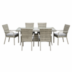 Priestly Outdoor Dining Set -7 Piece Wicker Table & Chairs