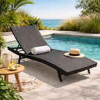 Homeflex Outdoor Sun Lounge -Adjustable Wicker Recliner