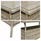 Priestly Outdoor Dining Set -7 Piece Wicker Table & Chairs