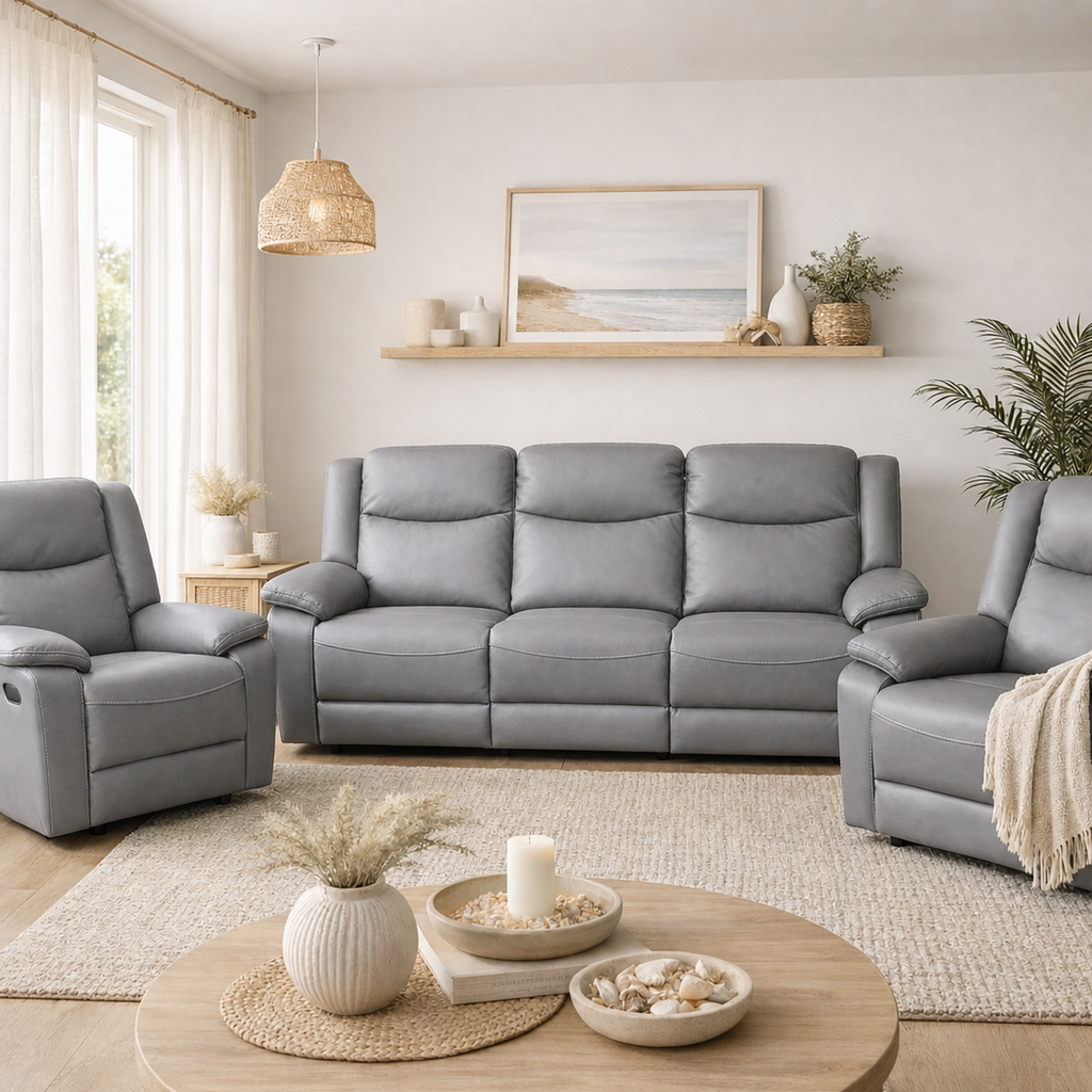 PRESTON 3+1+1 MANUAL RECLINER GRAY