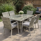 Priestly Outdoor Dining Set -7 Piece Wicker Table & Chairs