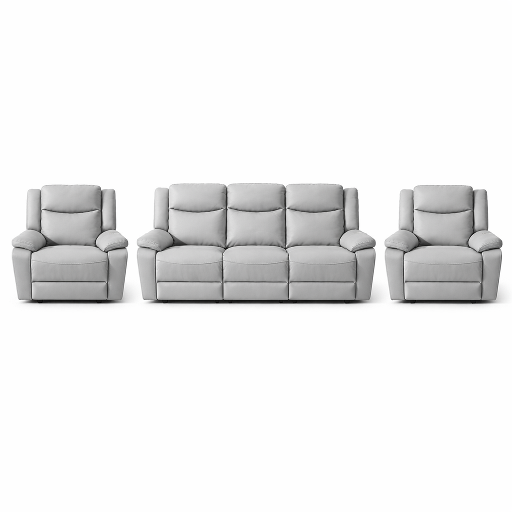 PRESTON 3+1+1 MANUAL RECLINER GRAY