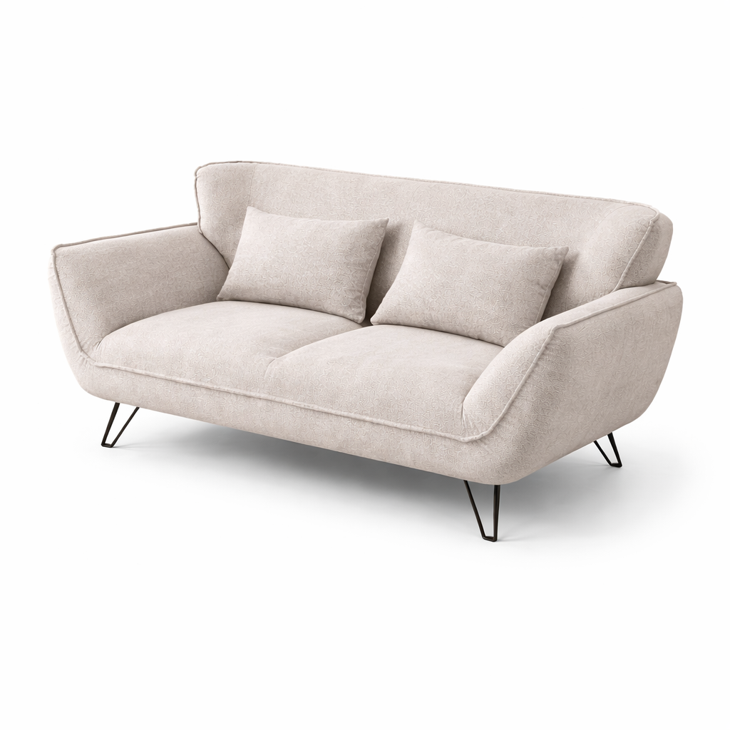 Coastline Curve 2 Seater Sofa -Light Beige