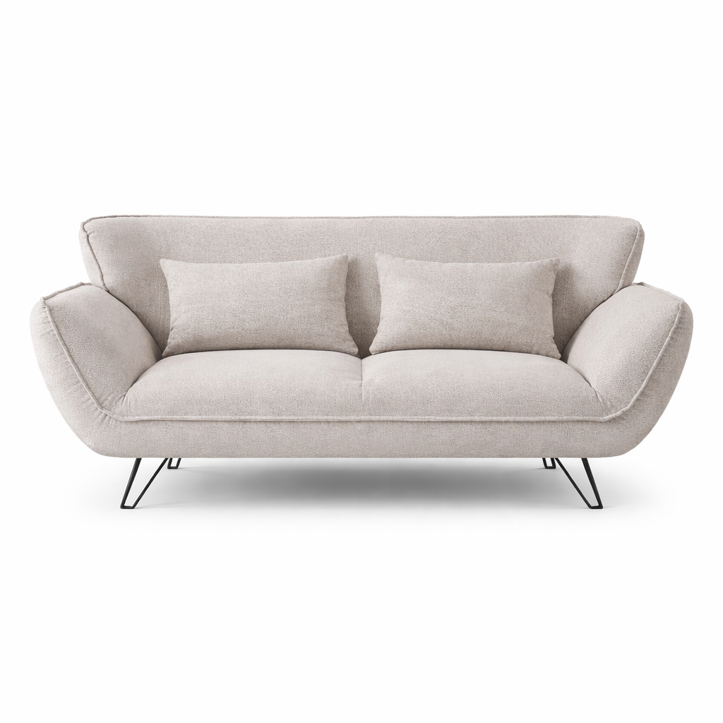 Coastline Curve 2 Seater Sofa -Light Beige