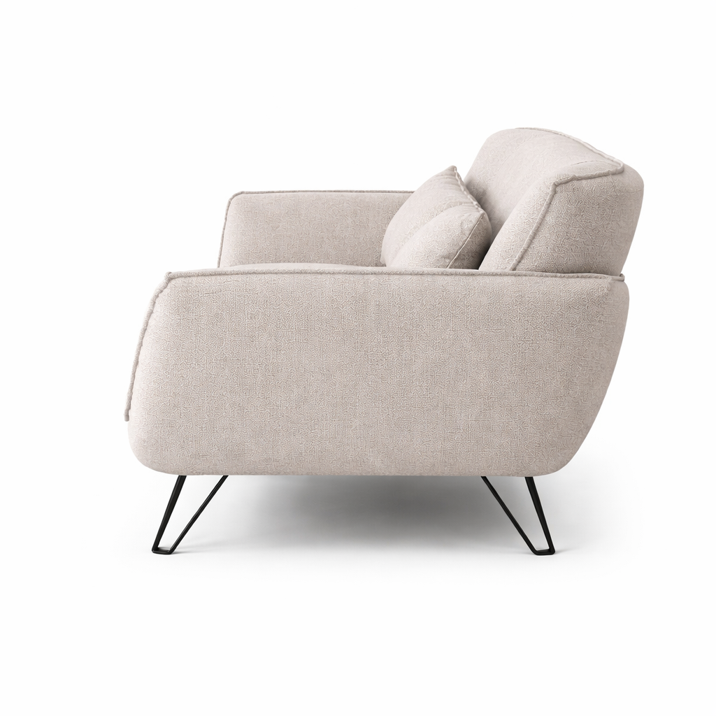 Coastline Curve 2 Seater Sofa -Light Beige