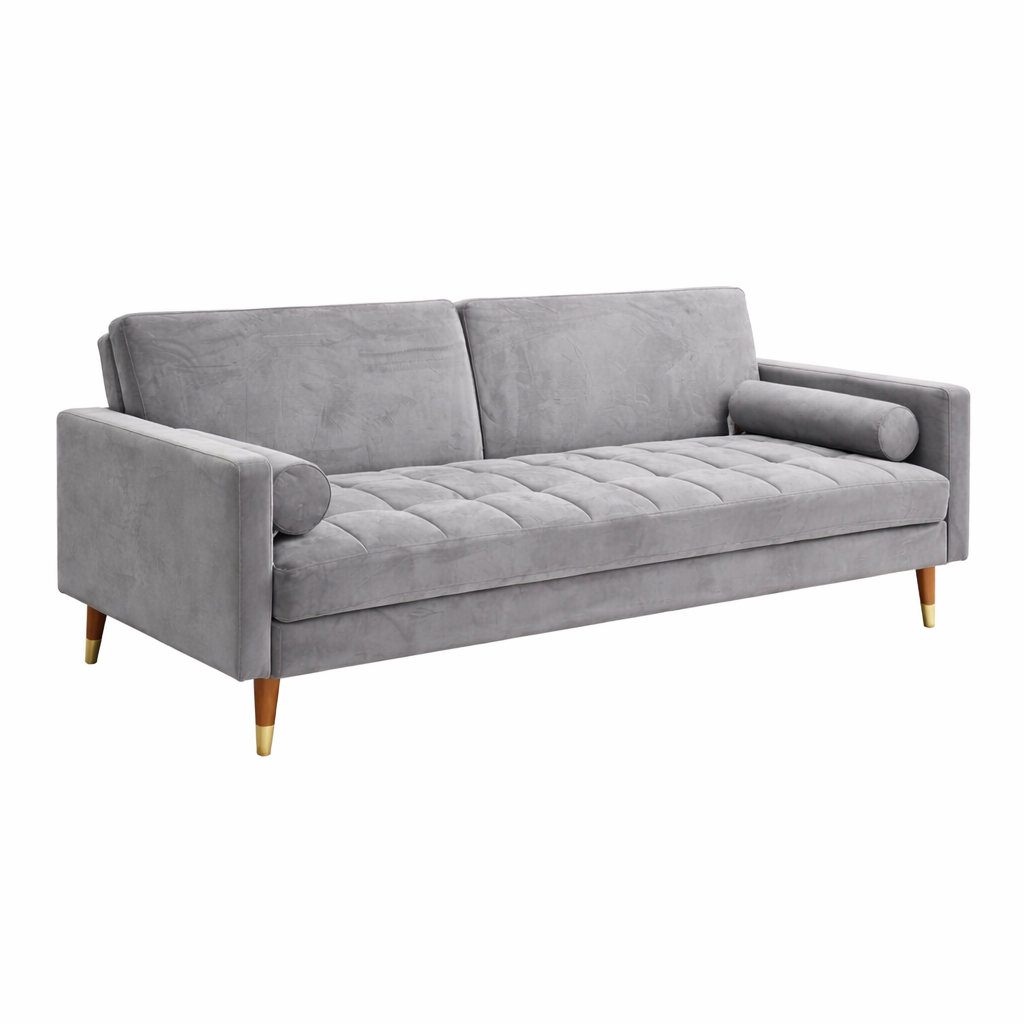 Brandon Fabric Sofa Bed -Grey Fold-Out